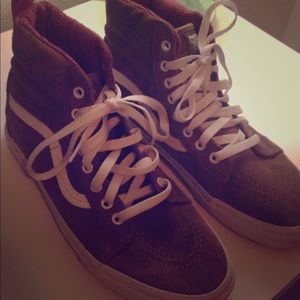 Brown and White Vans